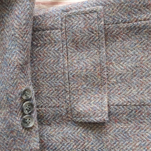 Vintage Wool Jacket Lined Gray Grey Mauve - Picture 3 of 8
